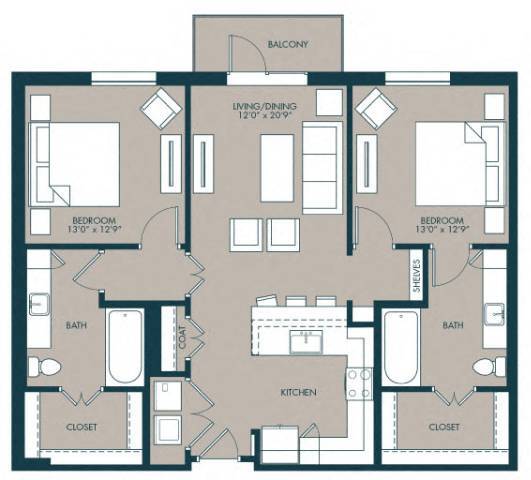 Unit 1222 1222 floor plan